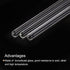 MECCANIXITY Borosilicate Glass Stick 5.91" Length 6mm Dia Stir Rod Mixing Tools with Both Ends Round for Lab Kitchen Science 3Pcs...