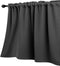 KOUFALL Basement Window Curtains,18 Inch Length Small Blackout Mini Blinds for Transom Windows Well Covers Cafe,Charcoal Dark Grey...