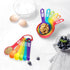 12 Piece Measuring Cups and Spoons Set, Colored Kitchen Measure Tools, Durable Nesting Cups and Spoons for Dry and Liquid, Dishwasher Safe...