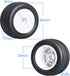 PreGlued 1/18 Buggy Tires 2PCS Front Tires 8mm Hex Wheels for Wltoys Losi Mini-T 2.0 HPI HSP 1/18 RC Off-Road Car (White Rims)...