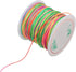 0.8mm Nylon Cord, Thread Chinese Knot Macrame Rattail Bracelet Braided String (Colorful)...