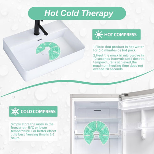 Hot/Cold Breast Gel Bead Ice Packs Breast Cooling/Heat Pads Relief for Breastfeeding, Nursing Pain, Mastitis, Engorgement, Swelling, Plugged Ducts...