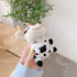 UnnFiko Plush Doll Case Compatible with Airpods, Cute Piglet Cow Soft Fur Fluffy Case Cover with Keychain (Airpods 1 & 2, Cute Cow)...