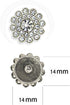 200 pcs Rhinestone Embellishments Crystal Decoration Brooch Button Flatback DIY Craft for Flower Headband Dress Accessory 14mm (200 PCS Silver)...