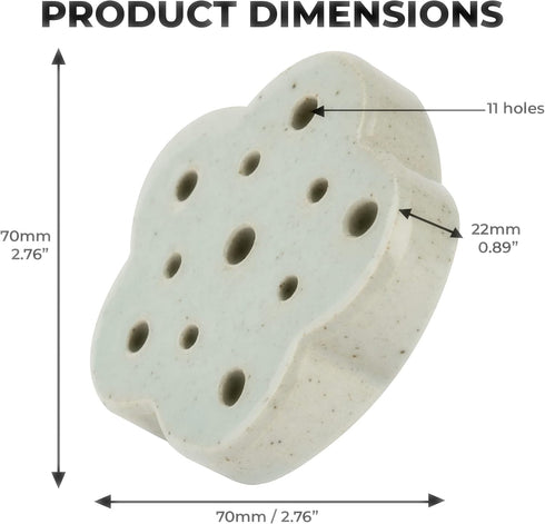 CLAYFLAG - Flower Frog, Handmade Floral Arrangement Ceramic Holder, Eco-Friendly Frogs for Flower Arranging(2.76") (Green)...