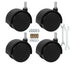 2" Stem Casters Replacement Casters Threaded Swivel Furniture Caster Wheels with Brakes 100Lbs (5/16-18-Black-No Brake)...