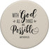 With God All Things Are Possible Bible Verse Faith Women PopSockets Standard PopGrip...