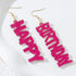 Birthday Earrings Colorful Acrylic HAPPY BIRTHDAY Letter Dangle Drop Earrings Happy Birthday Earrings for Women Girls Celebration Birthday Holiday...