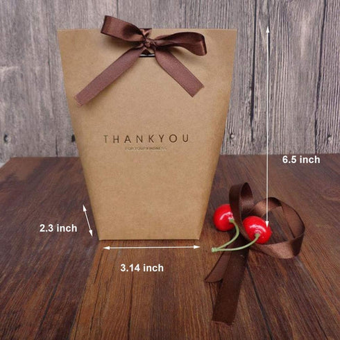 9 PCS Thank You Gift Wrap Boxes Packing Bags(9 Brown), Minimalist Gift Boxes Easter, Decorative Presents Box Bundle for Packing Candy/Tie...