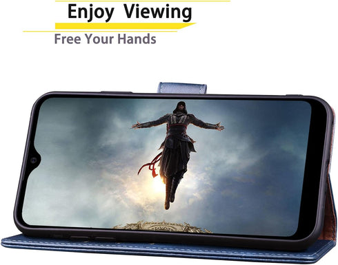 SUANPOT for Samsung Galaxy A12 with RFID Blocking Leather Wallet case Credit Card Holder, Flip Folio Book Phone case Shockproof Cover for Women Me...