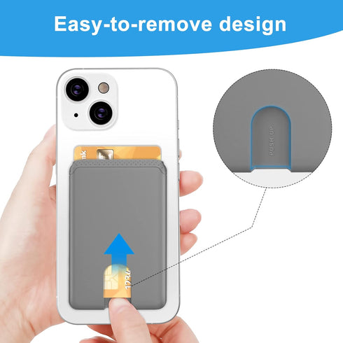 SHANSHUI 3 Pack Phone Card Holder Ultra Slim Phone Credit Card Holder Stick on Wallet Anti-Lost Design Phone Wallet Pocket Compatible for iPhone a...