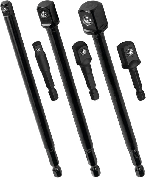 Performance Tool W9032 2" and 6" Socket Adapter Set - 6 Pieces, Impact Grade Steel, Versatile Socket Compatibility...