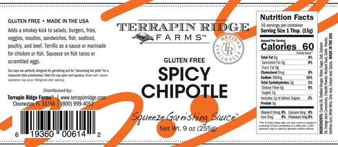 Terrapin Ridge Farms Gourmet Spicy Chipotle Garnishing Sauce - One 9 Ounce Bottle...