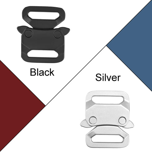 CooBigo 5/8" Paracord Bracelet Buckle Clip 2 PCS Paracord Clasps for Bracelets, Metal Buckles Pet Collar Hardware Tactical Buckle Backpack Keychai...