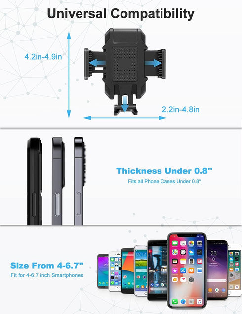 Cup Phone Holder for Car, Easy to Install & Height Adjustable, Suitable for iPhone, Samsung, All 4-6.7in Cell Phones......