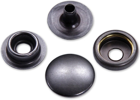 HolsterSmith Metal Snap Sets - (Line 24) - (Gunmetal) - (10 Sets) - for Leather, Holsters, Sheaths, Pouches, and Clothing...