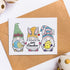 Easter Gnomes Clear Stamps for Card Making and Journaling, Cute Gnome Silicone Stamps Easter Words Banner Rubber Stamps for Scrapbooking DIY Cards...