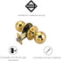 Design House 782912 Ball Passage Hall and Closet Door Knob, Polished Brass...