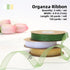 3 Rolls Green and Gold Ribbon for Gifts Wrapping 3/8" x 150 Yard Ribbon for Flower Bouquet 50Yard Per Roll Sheer Ribbon for Baby Shower Decoration...