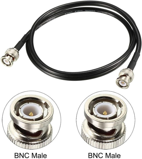 uxcell RG58 Coaxial Cable with BNC Male to BNC Male Connectors 50 Ohm 3 Ft...