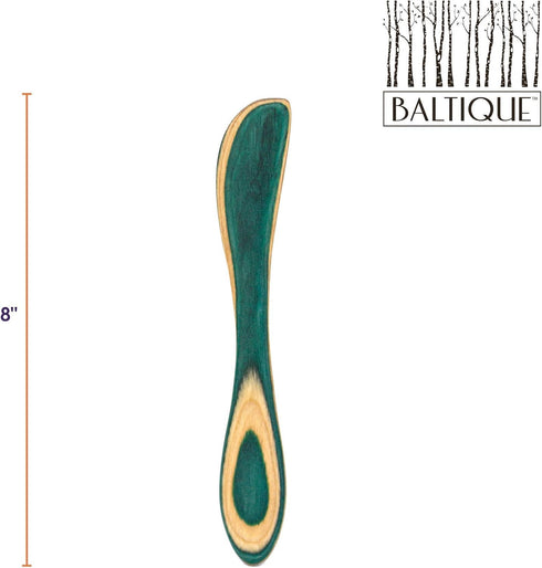 Totally Bamboo Baltique Mykonos Collection Cheese Spreader Knife in Colored Birch Wood...