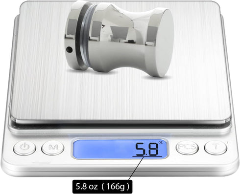CKB Bathroom Shower Glass Round Single Sided Door Knob Polished Steel with Solid 304 Stainless Steel Door Handle Pull for Bathroom Hardware....