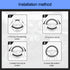 LoyaForba Bling Leather Steering Wheel Cover with Crystal Diamond, Universal 14.5-15 Inch Soft Anti-Slip Elastic Sparkly Protector for Steering Wh...
