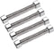 uxcell Corrugated Stainless Steel Flexible Water Line 3.9inch Long G1/2 Female Threaded Connector with Washer, 4pcs...