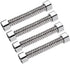 uxcell Corrugated Stainless Steel Flexible Water Line 3.9inch Long G1/2 Female Threaded Connector with Washer, 4pcs...