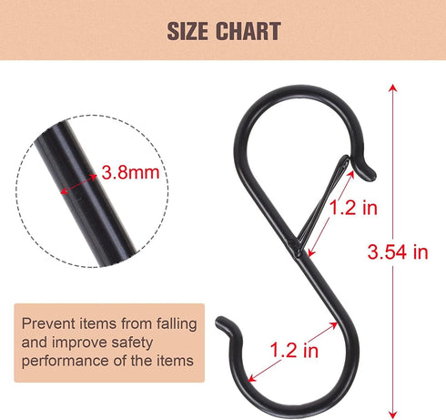 10 Pack Heavy Duty S Hooks Stainless Steel S Shaped Hooks Hanging Hangers for Kitchenware Spoons Pans Pots Utensils Clothes Bags Towers Tools Plan...