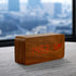 OCT17 Wooden Digital Alarm Clock, Multi-Function Smart Alarm Clock, LED Light Alarm Clock with USB Power Supply, Voice Control, Thermometer - Brow...