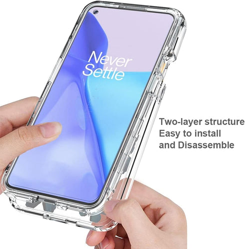 Case for OnePlus 9 Case, for OnePlus 9 5G Clear Case for Girls, Soft TPU 360 Full Body Shockproof Hybrid Bumper Crystal Clear Phone Case Cover for...