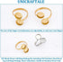 UNICRAFTALE 10Pcs DIY Blank Dome Cuff Ring Making Kit 304 Stainless Steel Bezel Cup Cuff Ring Settings Round Ring Blanks Settings Frame Double Tra...