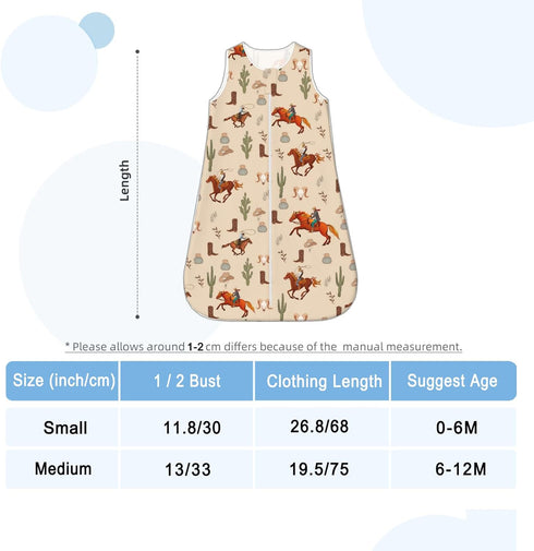 Baby Wearable Blanket Sleeping Bag, Sack, Unisex Baby Stuff, Western, 0-6M...