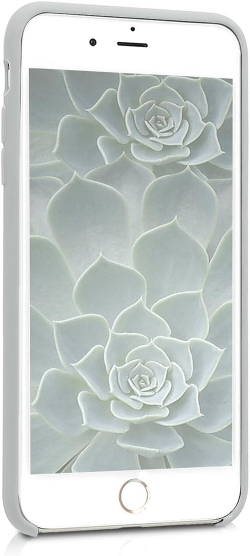 kwmobile Case Compatible with Apple iPhone 7 Plus/iPhone 8 Plus Case - TPU Silicone Phone Cover with Soft Finish - Light Grey Matte...