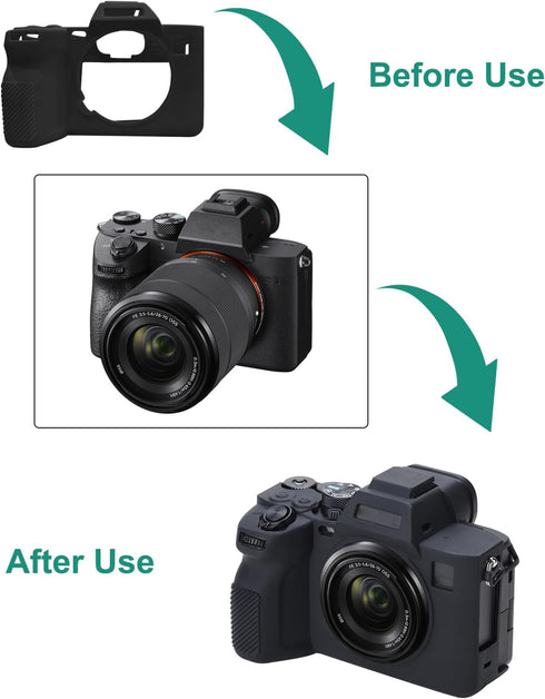 Digital Camera Case for Sony A7 IV,Anti-Scratch Soft Silicone Protective Camera Case Camera Skin Case Cover (Black)...