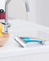 Dishwand, Non-Scratch Brush Scrubber with Soap Dispenser for Cleaning Dishes, Pan, Kitchen, Bathroom, and Household, 1 Dishwand and 3 Refills...