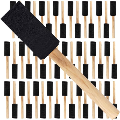 Pro Grade - Foam Brushes - 1 Inch 48 Piece Foam Brush Set...