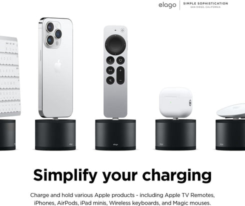 elago D Stand Charging Station Compatible with Apple Devices - Charging Dock Compatible with Apple TV Remote, Compatible with iPhone and More, Pre...