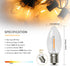 25 Pack C9 Led Replacement Christmas Light Bulb, 0.6W C9 Shatterproof Led Bulbs for Christmas String Light, E17 Intermediate Base, Commercial Grad...