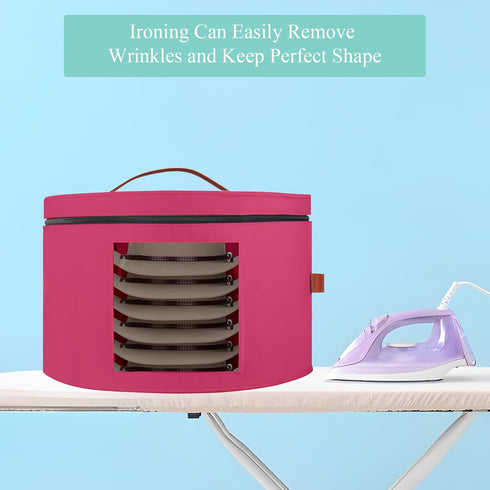 Hat Box,Hat Storage Box,Stackable Round Brim Hats Organizer Bag Container for Closet,Travel Hat Boxes for Women,Collapsible Cowboy Hat Organizer,S...