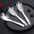 Asian Soup Spoons Chinese Soup Spoons Stainless Steel Spoons, Thick Heavy Stainless Steel Soup Spoons Table Spoons Dinner Spoons Flat Square Spoon...