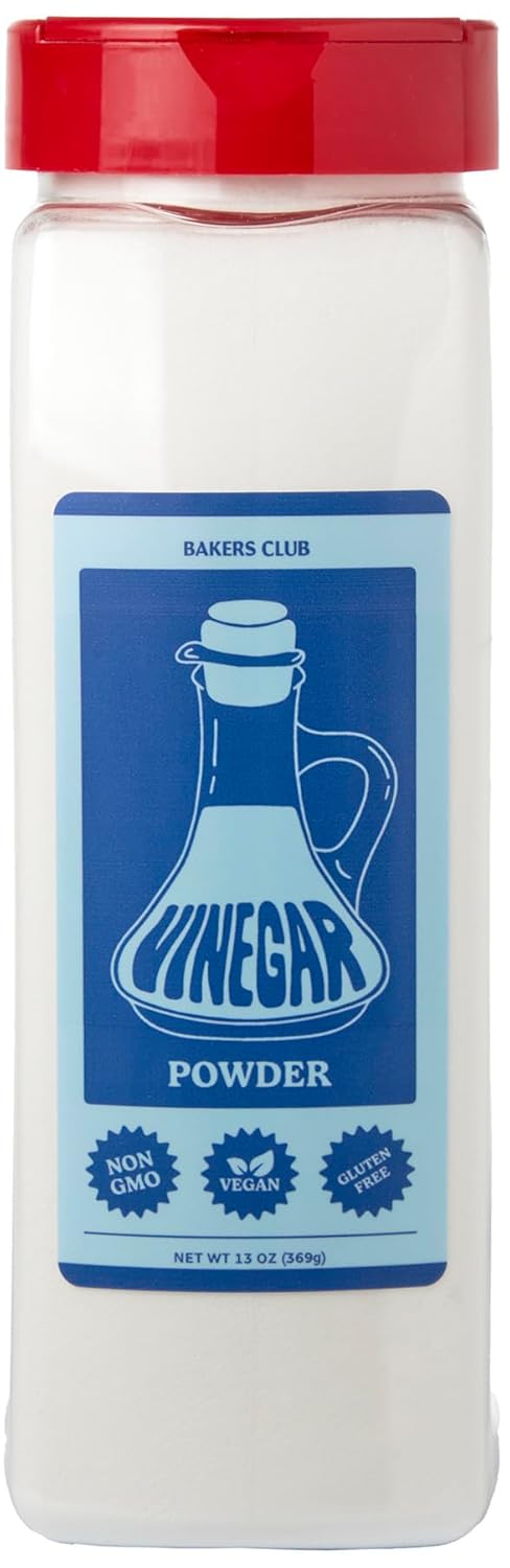 Bakers Club 13oz White Distilled Vinegar Powder - Tangy & Sweet Seasoning Blend for Fries, Wings, Popcorn, Meats - Non-GMO, Gluten-Free, Nut-Free ...