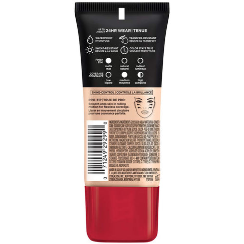L'Oreal Paris Cosmetics Makeup Infallible Pro-Matte Liquid Longwear Foundation, Classic Ivory, 1 fl oz...