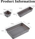 8 PCS Plastic Drawer Organizer, Sectional Makeup Desk Storage, Tool Box Tray Divider Bins Set for Bedroom, Kitchen(Black)...