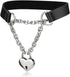 Goth Choker Necklaces for Women, Black Choker and Heart Padlock Day Collar with Key, Black PU Leather Choker Collar for Women...