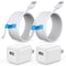 (Apple MFi Certified)iphone charger 10ft,2Pack 10 Foot Long Data Syncing Charging Lightning Cord Cable with 2Pack USB Wall Charger Travel Plug Ada...