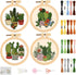 FREEBLOSS 4 Set 3.7'' Small Embroidery Kit with Cactus Patterns and Detailed Instructions, Embroidery Starter Kit for Beginners Cross Stitch Kits ...