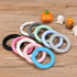 34pcs Silicone Beadable O Rings 65mm Round Silicone Loop with 2 Hole Hollow Silicon Ring Beads to Make Key Chain Beads for Bracelet Necklace Conne...