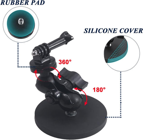 Magnetic Mount Base Kit with Magic arm for GoPro, Strong Magnetic Camera Mount with Ballhead Arm Tripod Compatible with GoPro Hero 12/11/10/9/8 25...